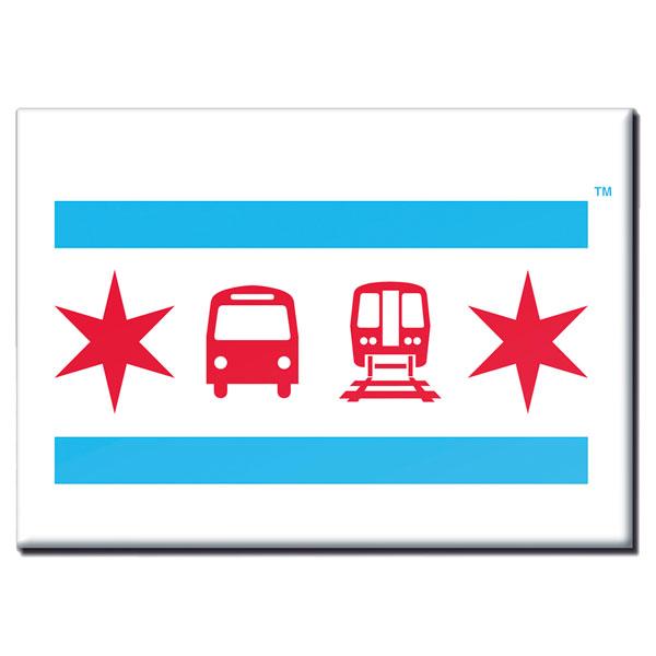 CTA Chicago Flag (White) Youth T-Shirt Small