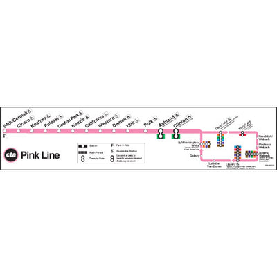 Pink Line Map Poster - CTAGifts.com