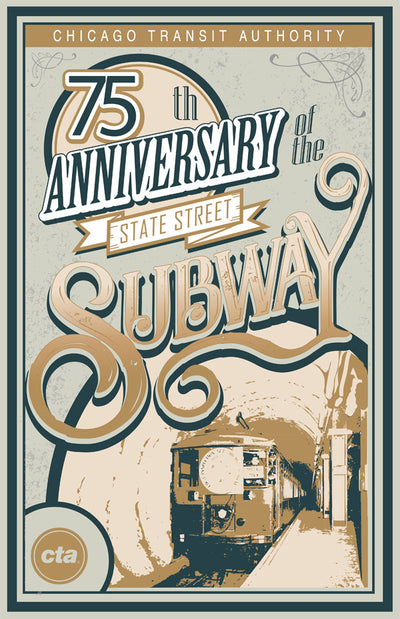 State Street Subway 75 Anniversary Print - CTAGifts.com