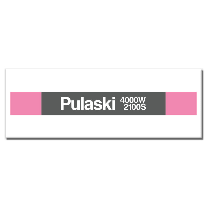 Pulaski (rosa azul) Imán