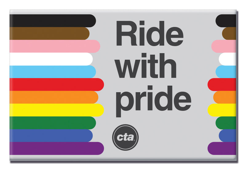 Ride with Pride (Stripes) Magnet