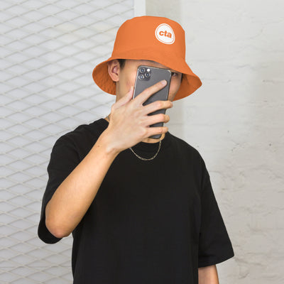 Orange Line Reversible Bucket Hat