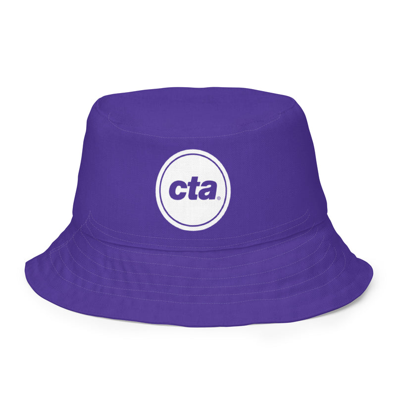 Purple Line Reversible Bucket Hat