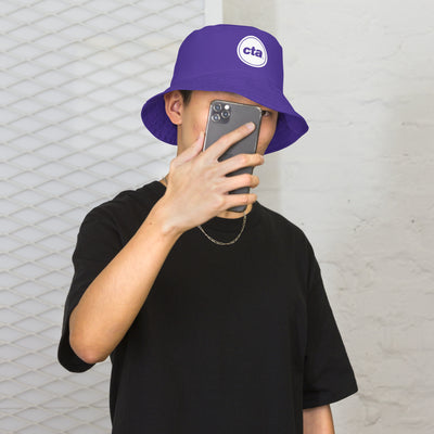 Purple Line Reversible Bucket Hat