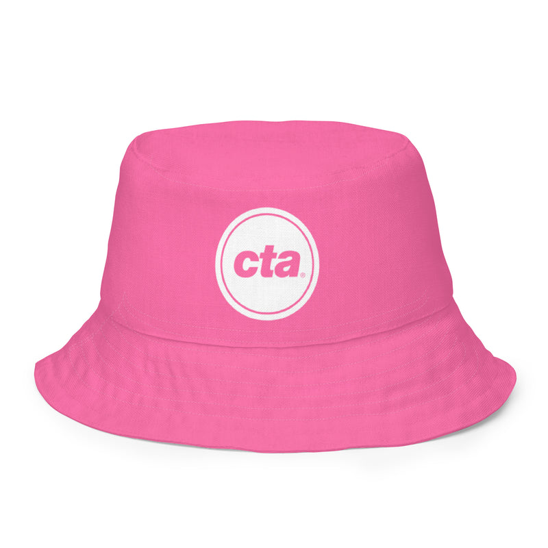 Pink Line Reversible Bucket Hat