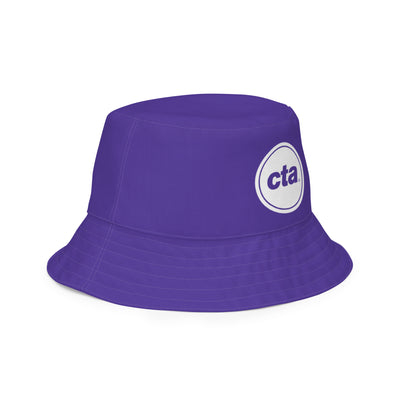 Purple Line Reversible Bucket Hat