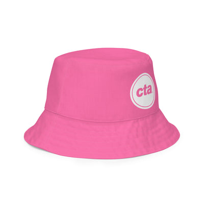 Pink Line Reversible Bucket Hat