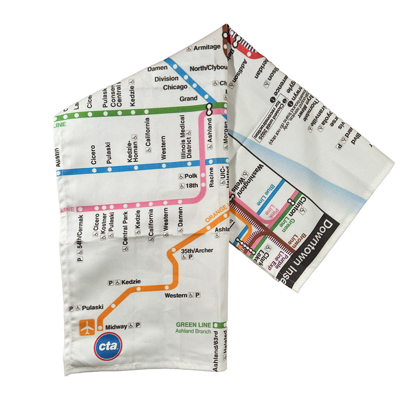 CTA Map Tea Towel