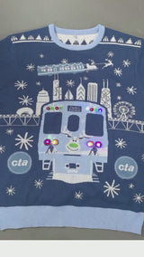 CTA 2024 Holiday Train & Bus Holiday Light Up Sweater