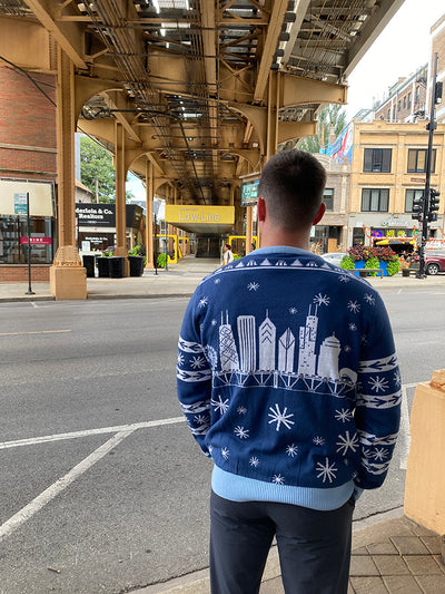 CTA 2024 Holiday Train & Bus Holiday Light Up Sweater