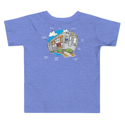 Camiseta para niños Train Parks (delantera/trasera)