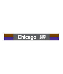 Chicago (Brown Purple) Magnet - CTAGifts.com