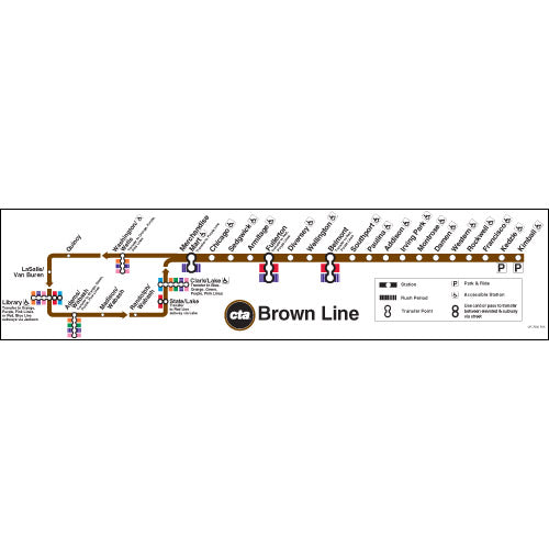 Brown Line Map Poster - CTAGifts.com