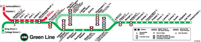 Chicago Transit Authority Green Line Map Poster – CTAGifts.com