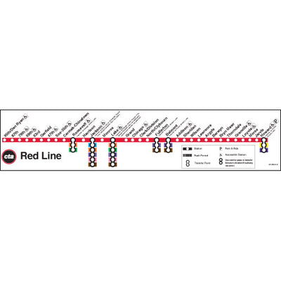 Red Line Map Poster - CTAGifts.com