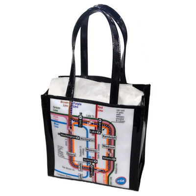 CTA Rail Map Tote Bag - CTAGifts.com