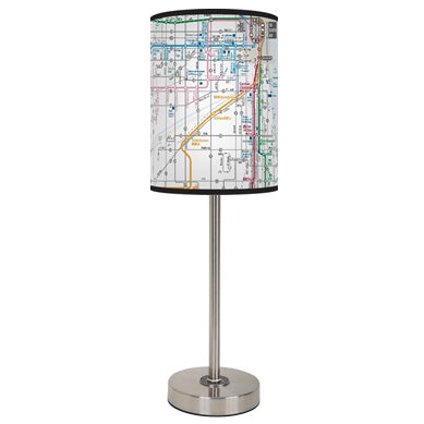 Bus & Rail Map (Southside) Table Lamp - CTAGifts.com