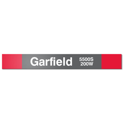 Garfield (Red) Station Sign - CTAGifts.com