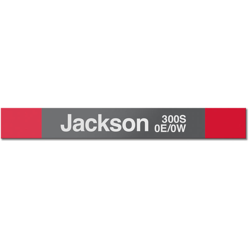 Jackson (Red) Station Sign - CTAGifts.com