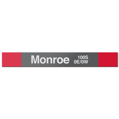 Monroe (Red) Station Sign - CTAGifts.com