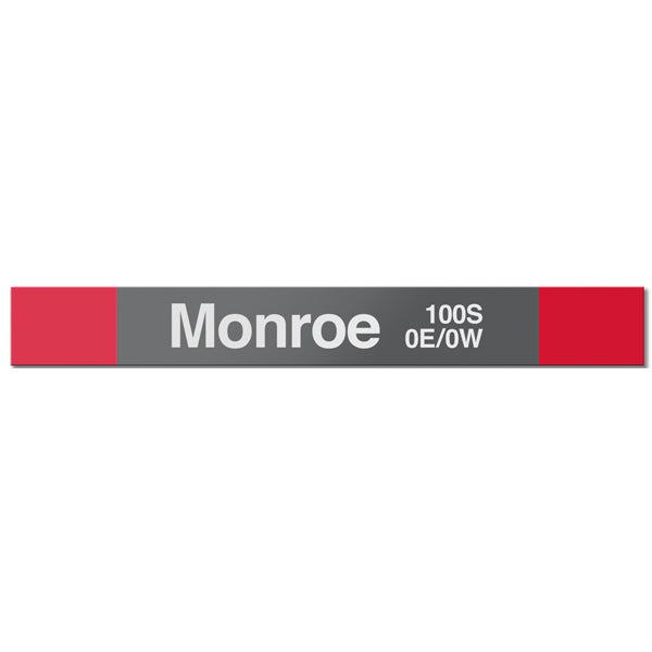Monroe (Red) Station Sign - CTAGifts.com