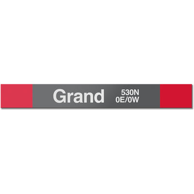 Grand (Red) Station Sign - CTAGifts.com