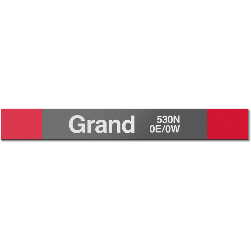 Grand (Red) Station Sign - CTAGifts.com