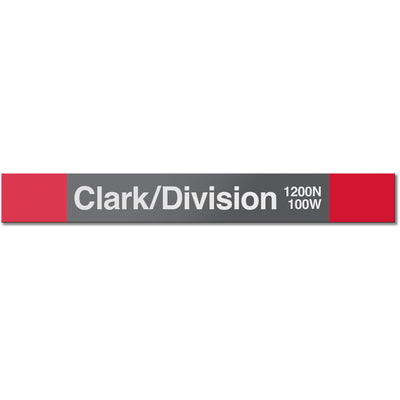 Clark/Division Station Sign - CTAGifts.com