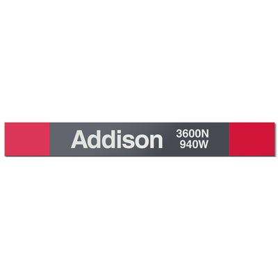 Addison (Red) Station Sign - CTAGifts.com