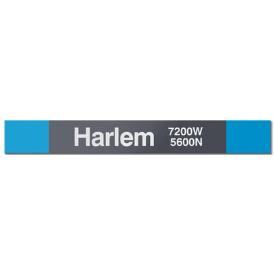 Harlem (Blue 5600N 7200W) Station Sign - CTAGifts.com