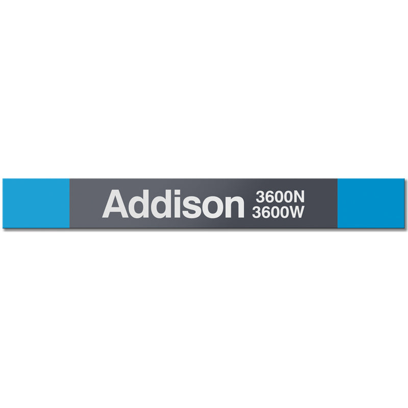 Addison (Blue) Station Sign - CTAGifts.com
