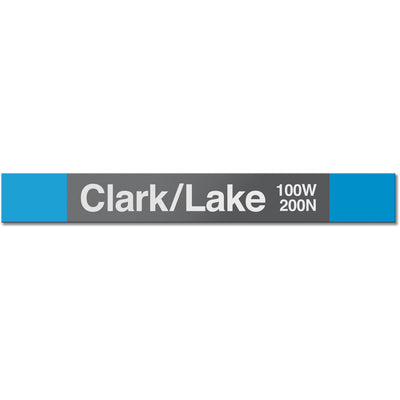 Clark/Lake (Blue) Station Sign - CTAGifts.com