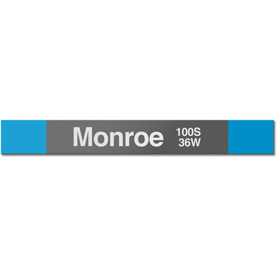 Monroe (Blue) Station Sign - CTAGifts.com