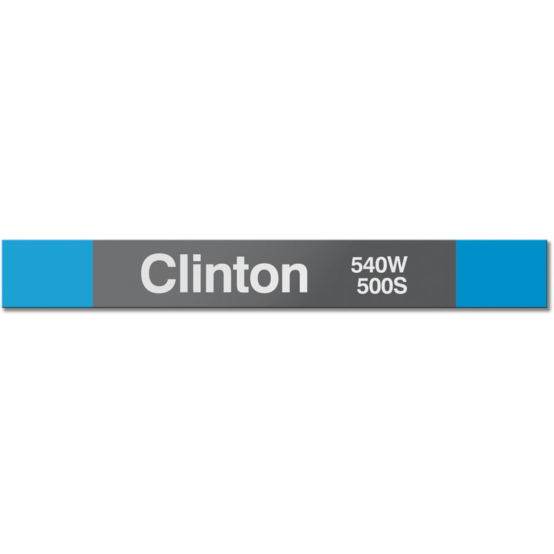 Clinton (Blue) Station Sign - CTAGifts.com