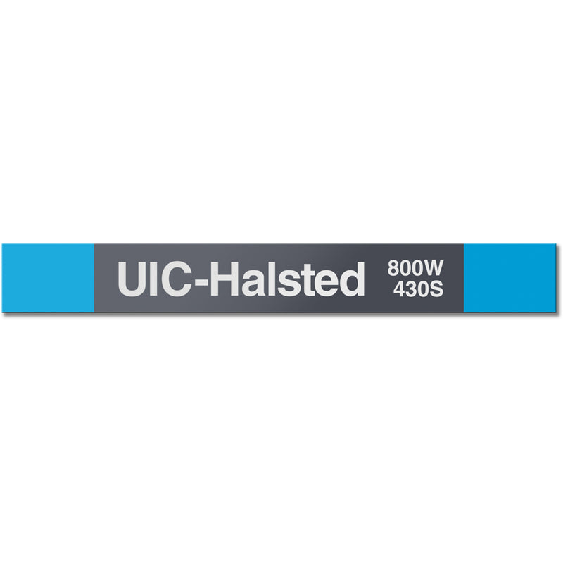 UIC-Halsted Station Sign - CTAGifts.com