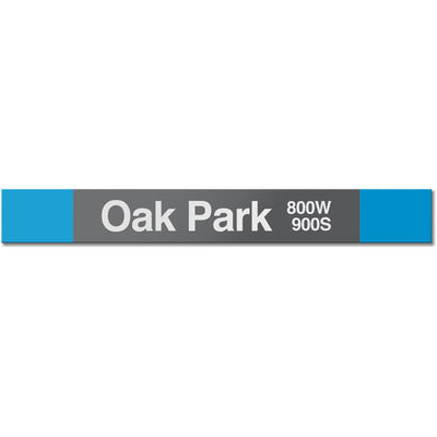 Oak Park (Blue) Station Sign - CTAGifts.com