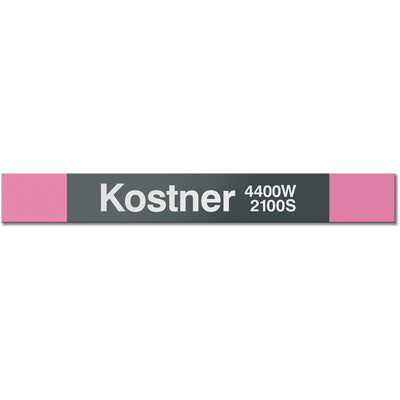 Kostner Station Sign - CTAGifts.com