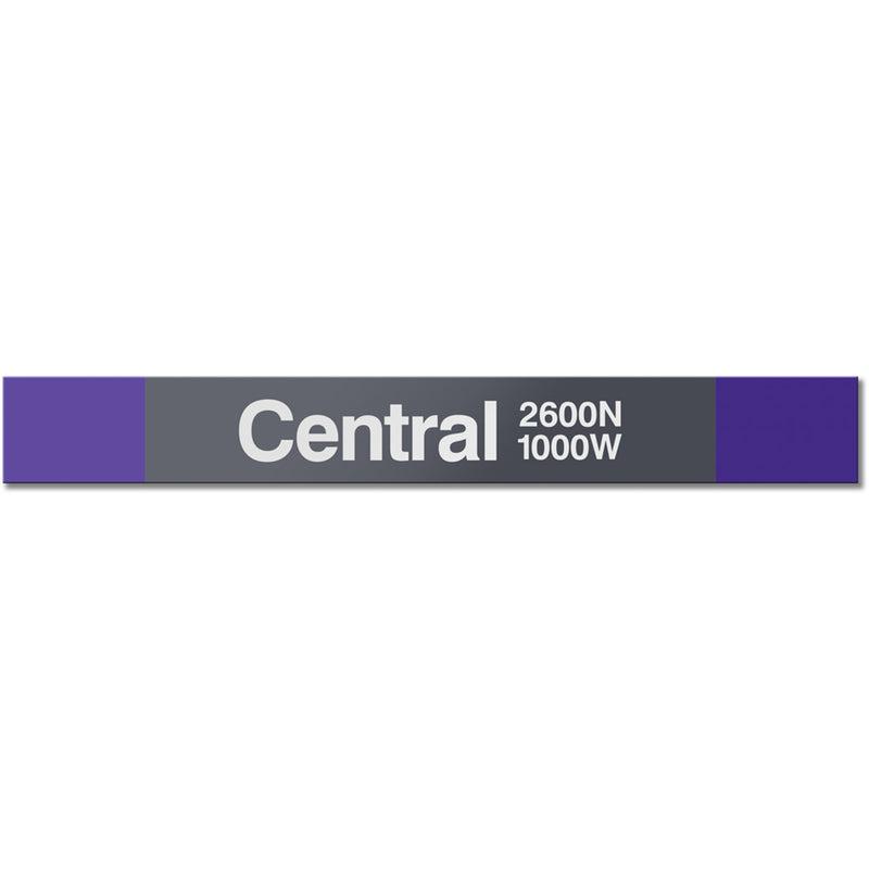 Central (Purple) Station Sign - CTAGifts.com