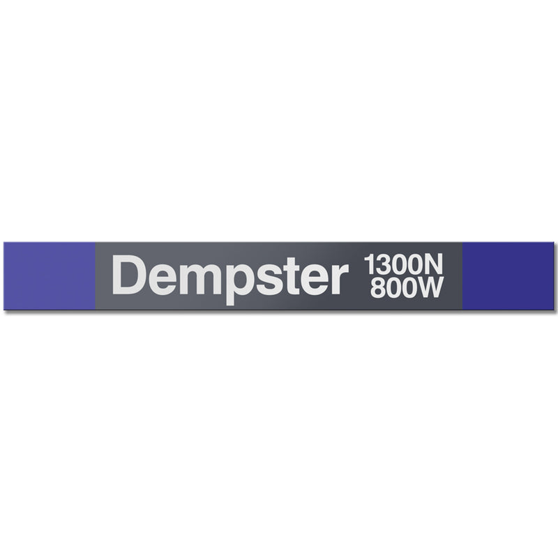 Dempster (Purple) Station Sign - CTAGifts.com