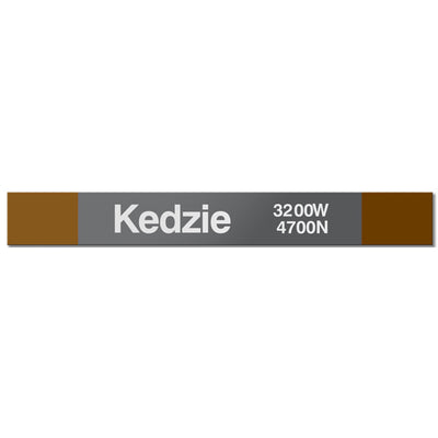 Kedzie (Brown) Station Sign - CTAGifts.com