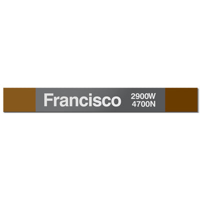 Francisco Station Sign - CTAGifts.com