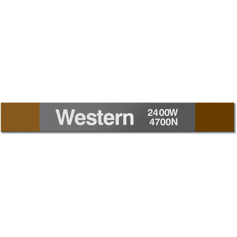 Western (Brown) Station Sign - CTAGifts.com