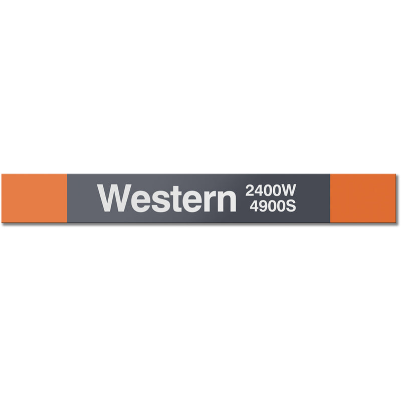 Western (Orange) Station Sign - CTAGifts.com