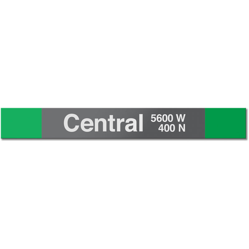 Central (Green) Station Sign - CTAGifts.com