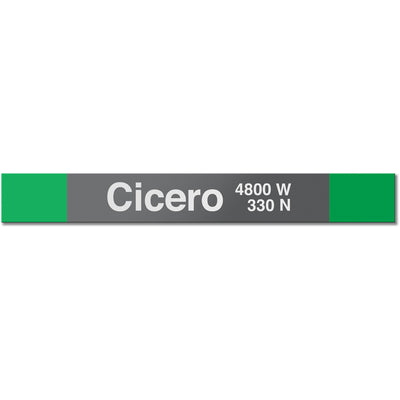 Cicero (Green) Station Sign - CTAGifts.com