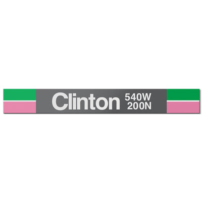 Clinton (Green) Station Sign - CTAGifts.com