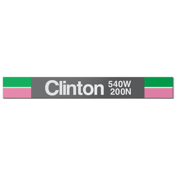Clinton (Green) Station Sign - CTAGifts.com