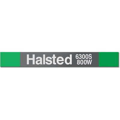 Halsted (Green) Station Sign - CTAGifts.com