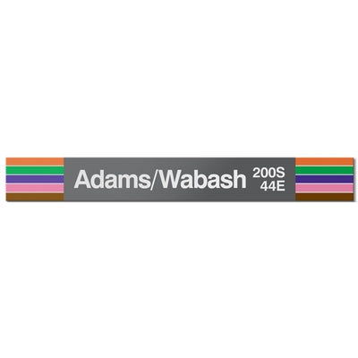 Adams/Wabash Station Sign - CTAGifts.com