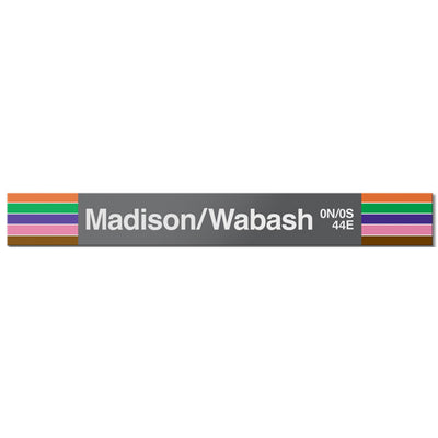 Madison/Wabash Station Sign - CTAGifts.com